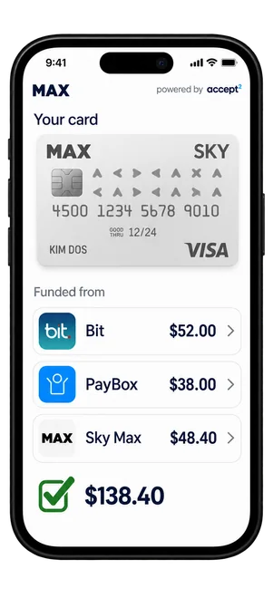 Approved in-store transaction on the existing MAX Sky card